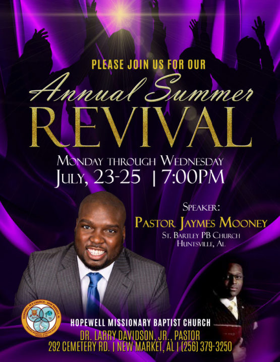 Summer Revival – Hopewell Missionary Baptist Church